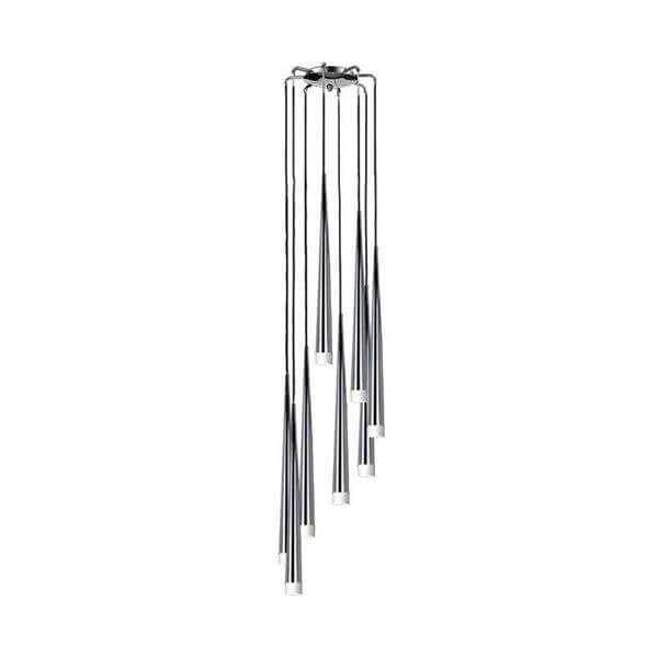 Wiszący żyrandol metalowy Stylo do sypialni nad łóżko chrom