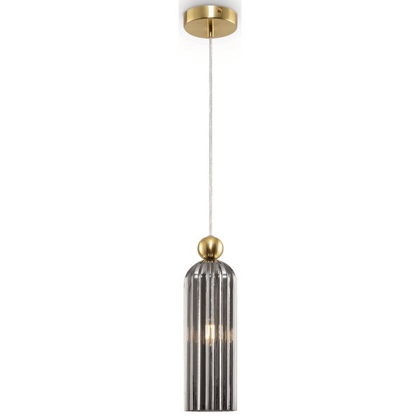 Zwisowa lampa Antic MOD302PL-01GR przydymiona złota