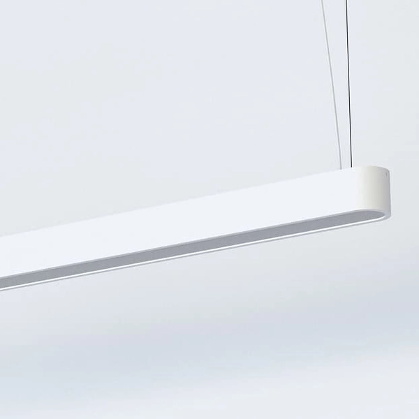 Lampa wisząca podłużna Soft 7537 Nowodvorski do jadalni metalowa biała