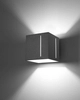 Kinkiet LAMPA ścienna SL.0396 kwadratowa OPRAWA metalowa kostka cube szara