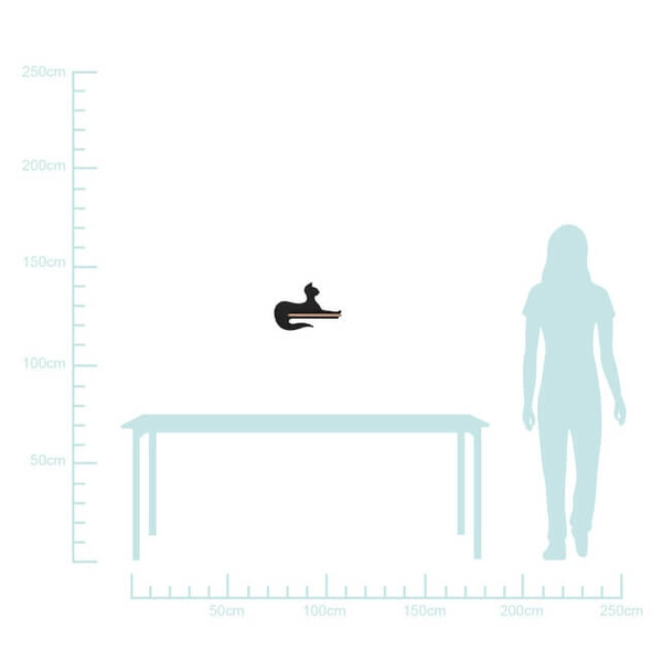 Lampa ścienna do pokoju dziecięcego Cat 21-26002 LED 5W 4000K kot czarna