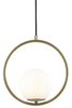 Okrągła lampa wisząca Aurelia MSE010100299 biała złota