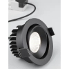 Wpuszczane oczko sufitowe MALLORCA czarne LE61579 LED 12W 3000K IP65 na taras