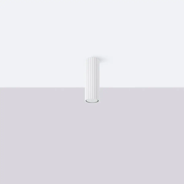 Sufitowa lampa podłużna KARBON SL.1531 ryflowana tubka biała