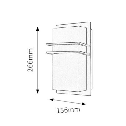 Elewacyjna LAMPA ścienna SEATTLE 8229 Rabalux zewnętrzna OPRAWA prostokątna outdoor IP44 stal nierdzewna