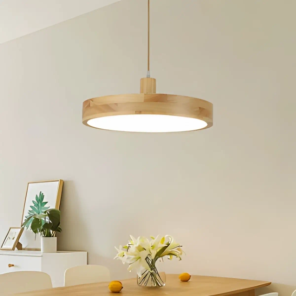 Lampa wisząca do jadalni Woody LWWOOD LED 18W 3000K drewniana