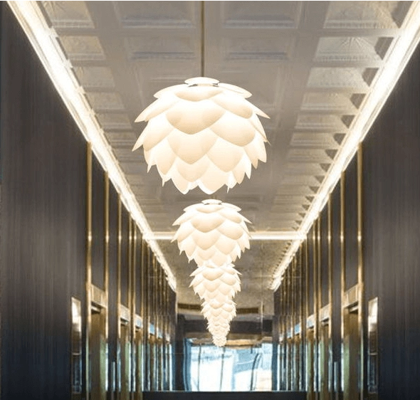 LAMPA wisząca NATURAL CHUW-E27 Abigali dekoracyjna ananas szyszka biała