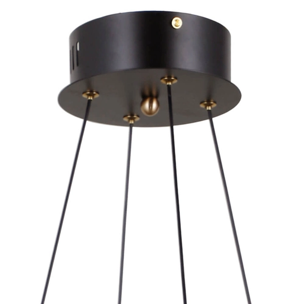 Jadalniana lampa wisząca Alani PND-34375-4-BK LED 96W 3000K czarny złoty