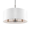 Materiałowa lampa wisząca Daley 60241 Endon abażur metal srebrny biały