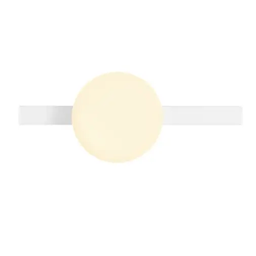 Kinkiet ścienny do jadalni GARDA 1099C kula ball szklana biała