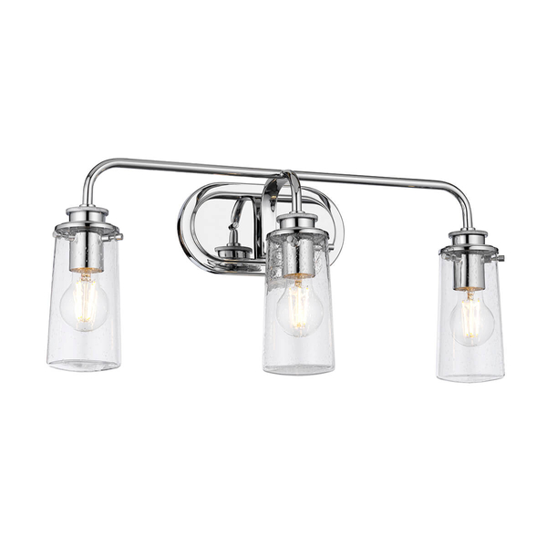 Ścienna lampa metalowa Braelyn QN-BRAELYN3-PC Quintiesse podłużne IP44 chrom