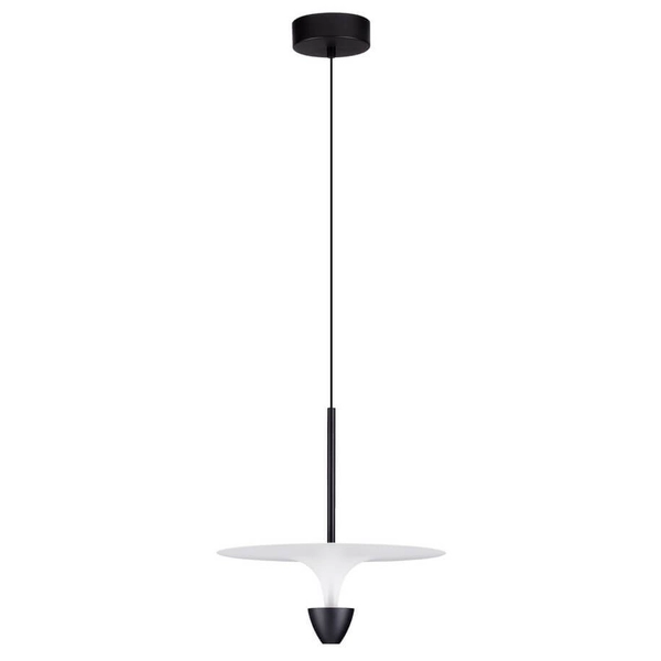 Wisząca lampa talerz UCURENA LE44640 LED 11W 3000W metalowa biała czarna