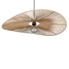 Wisząca lampa kapelusz LAURINE R36161926 ekologiczna czarny brązowy