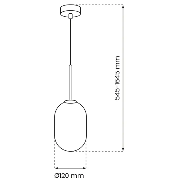 Szklana kula żyrandol ALIAS BLACK ML0322 do jadalni czarny
