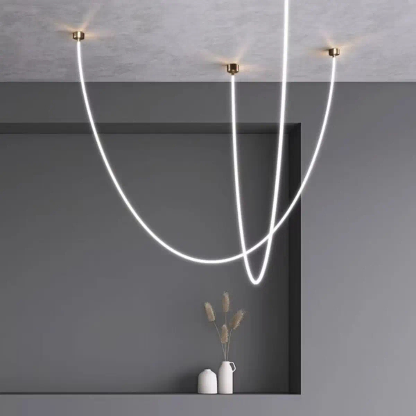 Wisząca lampa wężyk Skyline LWSL-WW-1M LED 20W 3000K złota biała