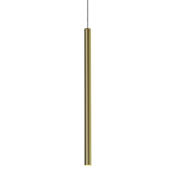Wisząca lampa salonowa Lunga LP-894/1P GD nowoczesna tuba metalowy sopel złoty