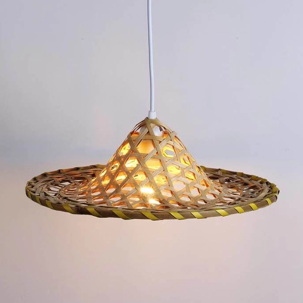 Pleciona lampa zawieszana Boho ABR-LWBRA Abruzzo do jadalni beżowa