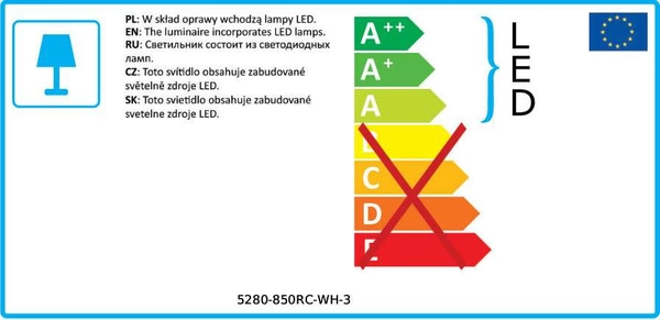 Plafon LAMPA sufitowa ALESSIA 5280-850RC-WH-3 Italux okrągła OPRAWA ścienna LED 50W 3000K kinkiet biały