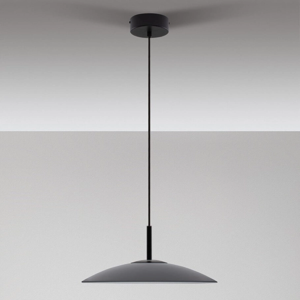 Lampa wisząca do jadalni PECA LE44273 LED 13W 3000K kopuła czarna szara