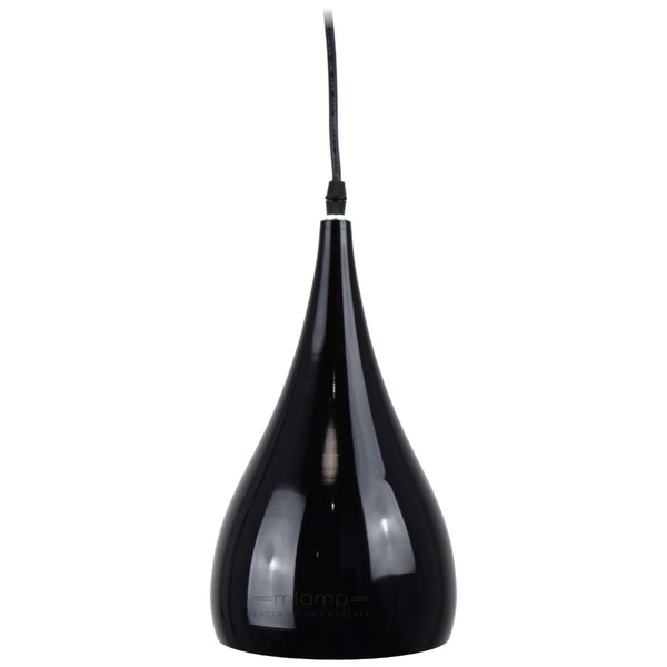 LAMPA wisząca JUSTA 03264 Ideus metalowa OPRAWA zwis kropla łezka czarna