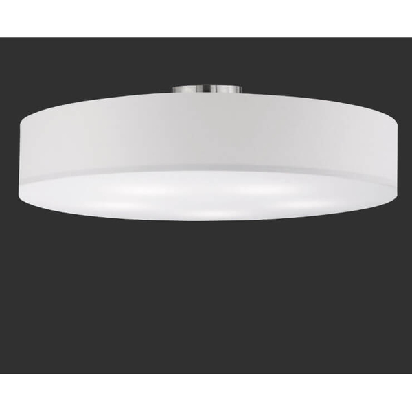 Tkaninowa lampa sufitowa Hotel 603900501 okrągła biała