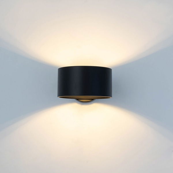 Lampa ścienna góra dół Arro MSE1501100130 Moosee metalowa czarny