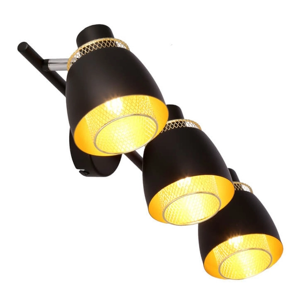 Salonowa lampa sufitowa Aleksandria 93-13767 reflektory czarny złoty