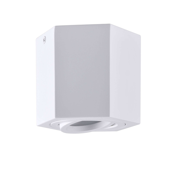 Downlight LAMPA sufitowa HEXAGON 313171 Polux metalowa OPRAWA sześciokątna regulowana biała