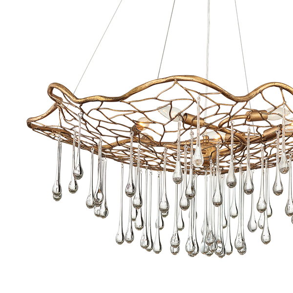 Lampa wisząca glamour QN-LAGUNA-6P na linkach złota