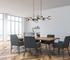 Modernistyczna LAMPA wisząca ERIMIDA PND-2244-8A-BL Italux loftowy ZWIS szklane kule zwis czarny