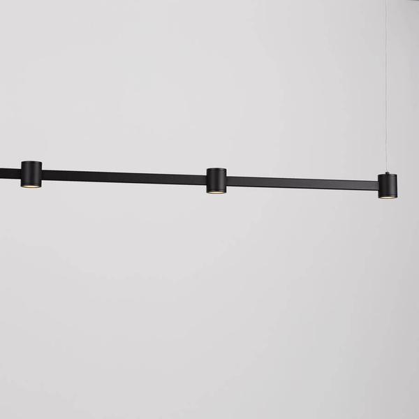 Zwisająca lampa z reflektorkami PISCO LE44356 LED 30W 3000K czarna