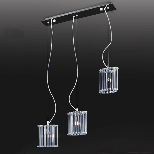 Potrójna lampa zwieszana Crystal X MD61109-3A Italux chrom