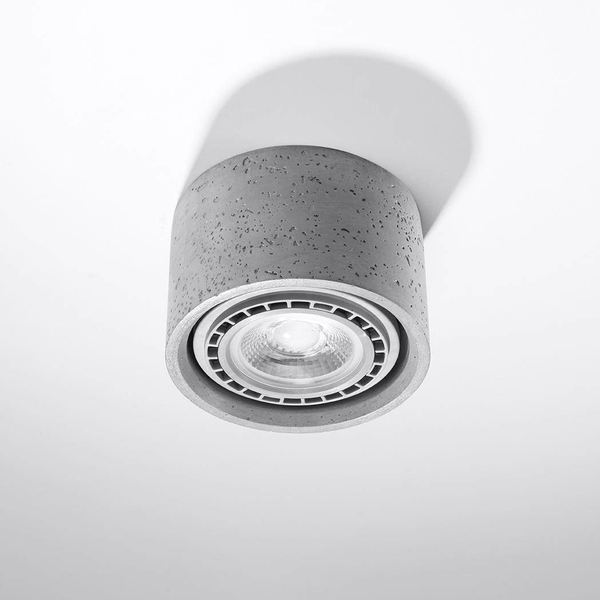 Betonowy downlight sufitowy SL.0881 okrągły do przedpokoju