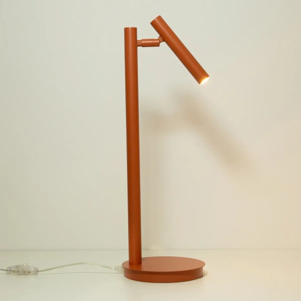 Regulowana stołowa lampa Sopel 41475 do salonu tubka ceglana