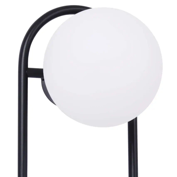 Lampa ścienna Finestra K-4964 szklana kula biała czarna