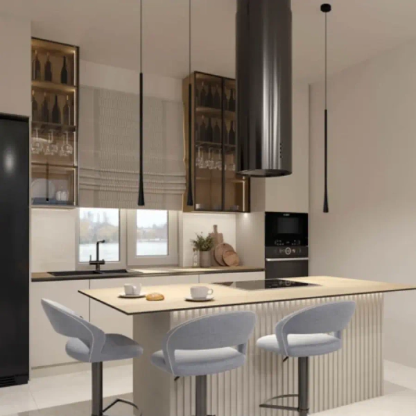 Podłużna lampa zwisająca 20142 LED 6W 3000K zwis do kuchni czarny