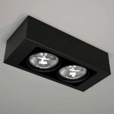 Plafon LAMPA sufitowa UTO 1144 Shilo natynkowa OPRAWA metalowa prostokątna czarna