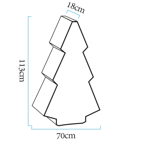 Zewnętrzna lampa stojąca X-Mass ES-CR022 Step LED 5W RGBW IP65 choinka biała