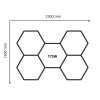 Sufitowa lampa Hexagon HEX-440-Y9-V11-PS1 LED 173W 4000K IP54 biały