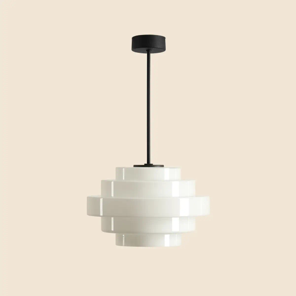 Wisząca lampa nad wyspę Filo Milky 9002PL_G1_M biała czarna