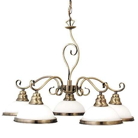 Wisząca LAMPA dekoracyjna ELISETT 2755 Rabalux metalowa OPRAWA antyczny ZWIS na łańcuchu brąz biały