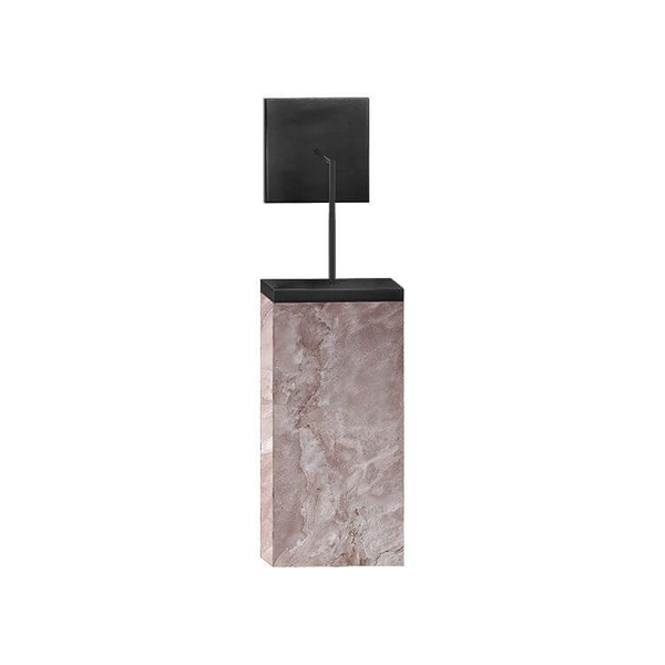 LAMPA ścienna MARBLE STONE MWLS-6617/606R Abigali marmurowa OPRAWA kinkiet LED 7W 3000K prostokątny czarny