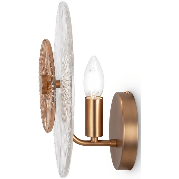 Kinkiet okrągły Aster MOD007WL-01G kryształowy złoty