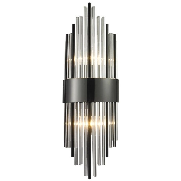 Kinkiet ścienny Draco ST-88003W-M black Step crystal glamour czarny