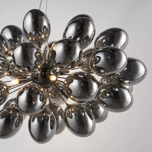 Lampa wisząca szklane klosze Infinity 80124 Endon kulista bańki czarny chrom