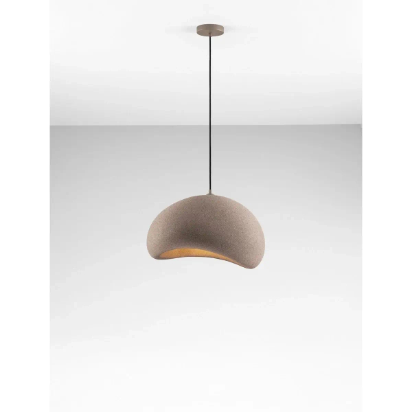 Lampa wisząca kopuła PALINZA LE45323 do salonu kopuła brązowa