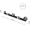 Plafon LAMPA sufitowa SFERA MLP8875 Milagro metalowa OPRAWA kule balls na listwie czarne białe chrom