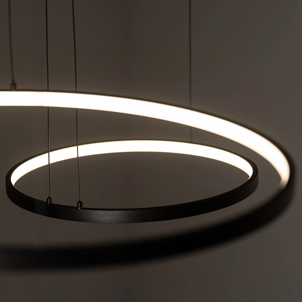 Lampa wisząca do salonu ring Circolo 10817 Nowodvorski LED 45W 3000K czarna