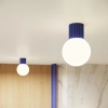 Kulista lampa sufitowa HALO SL.1738 okrągła łazienkowa IP44 niebieska biała