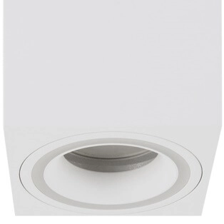 Sufitowa lampa nowoczesna Indi 04047 prostokątna do holu biała